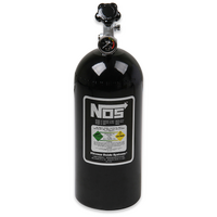 Nitrous Oxide Systems - Nitrous Bottle 10-lb. (Black) 21" x 7" dia. With Hi-Flo Valve & Gauge