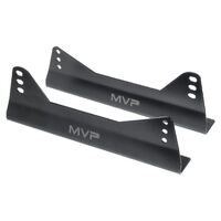 125MM BLACK CARBON STEEL SEAT MOUNTS PAIR FIA APPROVED