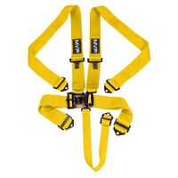 YELLOW 5POINT LATCH & LINK HARNESS, SFI APPROVED, 3IN BELTS, BMH & BIE