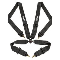 BLACK 4POINT CAM LOCK HARNESS, FIA APPROVED, 3IN BELTS, BMH & SHE