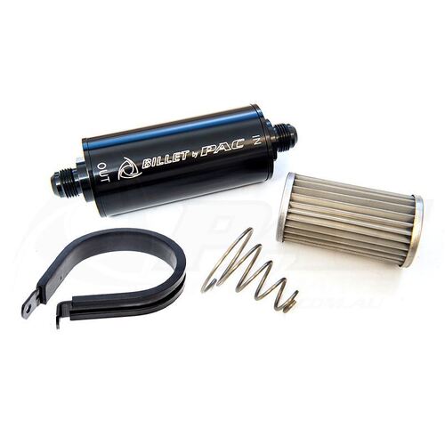 BILLET BY PAC INLINE FUEL FILTER -10 INLET/OUTLET