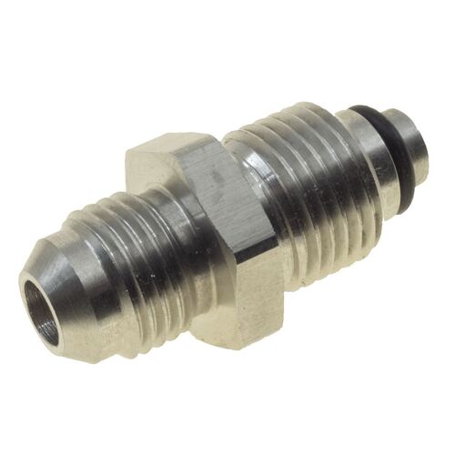 SS M16 X 1.5 O-RING BUMP TUBE TO AN-6 MALE FLARE POWER STEERING ADAPTER
