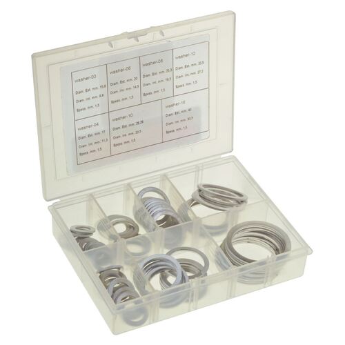 ALUMINIUM WASHER KIT 10 OF EACH SIZE AN-3 TO AN-16
