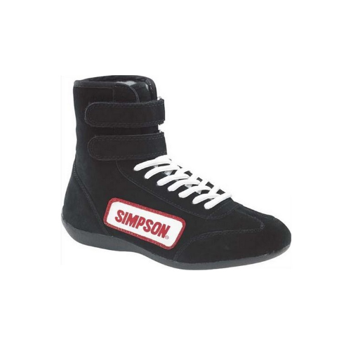 Simpson - High Top Driving Shoe Size 9 Black, SFI Approved