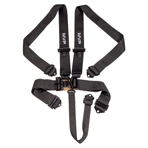 BLACK 5POINT LATCH & LINK HARNESS, SFI APPROVED, 3IN BELTS, BMH & BIE